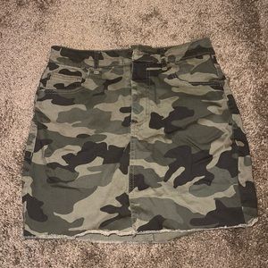 Garage Camo Denim Mini Skirt